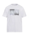 Armani Exchange Man T-shirt White Size S Cotton In White