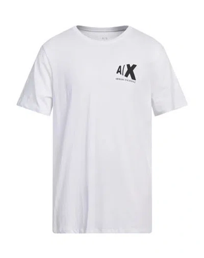 Armani Exchange Man T-shirt White Size L Cotton