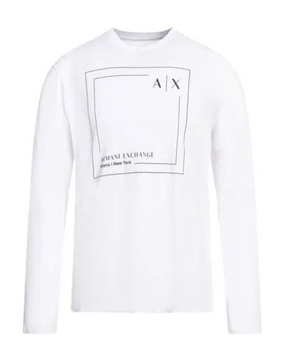 Armani Exchange Man T-shirt White Size L Cotton