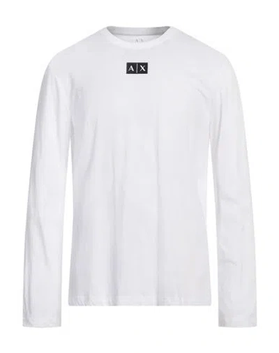 Armani Exchange Man T-shirt White Size L Cotton
