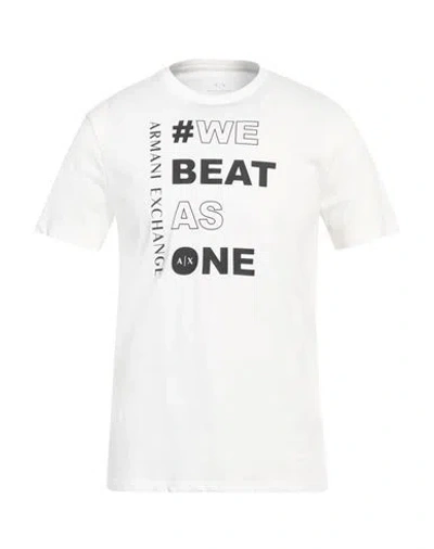 Armani Exchange Man T-shirt White Size L Cotton