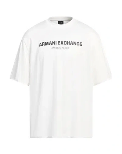 Armani Exchange Man T-shirt White Size L Cotton