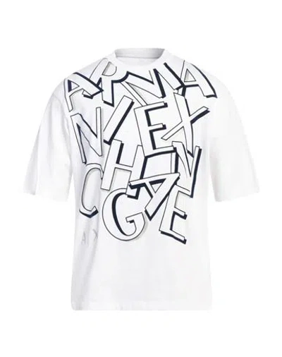 Armani Exchange Man T-shirt White Size L Cotton In White