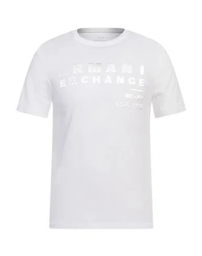 Armani Exchange Man T-shirt White Size L Cotton