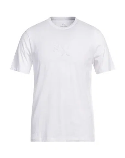 Armani Exchange Man T-shirt White Size L Cotton In White