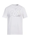 Armani Exchange Man T-shirt White Size L Cotton