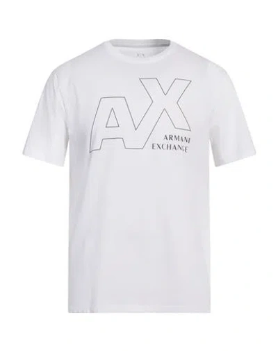 Armani Exchange Man T-shirt White Size L Cotton