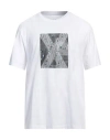 Armani Exchange Man T-shirt White Size L Cotton In White