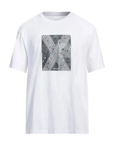 Armani Exchange Man T-shirt White Size L Cotton
