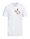 Armani Exchange Man T-shirt White Size L Cotton In White