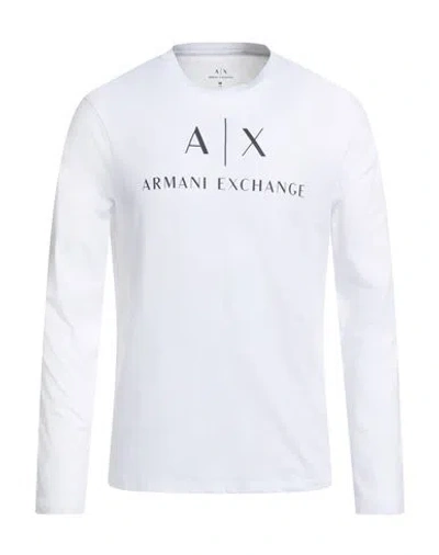Armani Exchange Man T-shirt White Size L Cotton