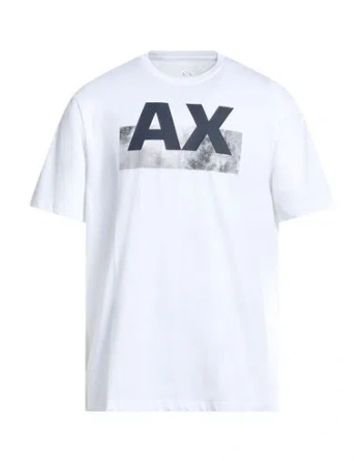 Armani Exchange Man T-shirt White Size L Cotton