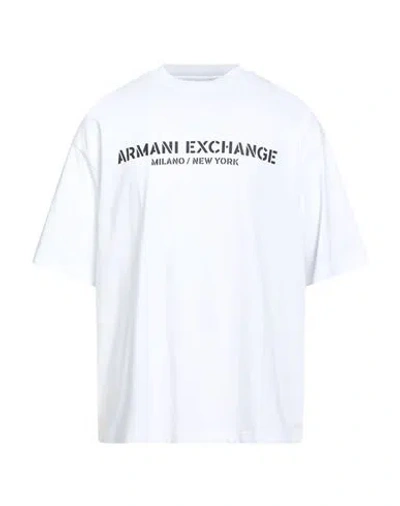 Armani Exchange Man T-shirt White Size L Cotton