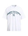 Armani Exchange Man T-shirt White Size L Cotton In White