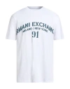 Armani Exchange Man T-shirt White Size L Cotton In White