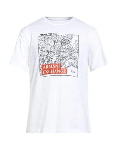 Armani Exchange Man T-shirt White Size L Cotton