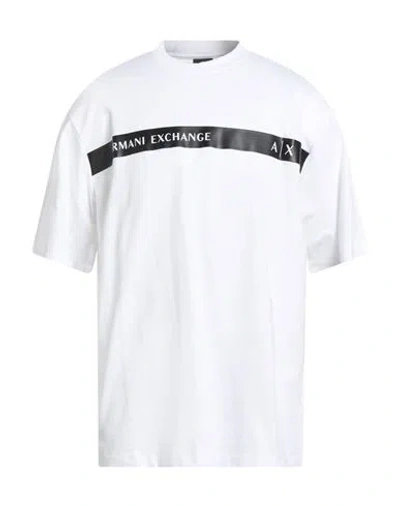 Armani Exchange Man T-shirt White Size L Cotton