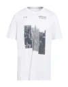 Armani Exchange Man T-shirt White Size L Cotton In White
