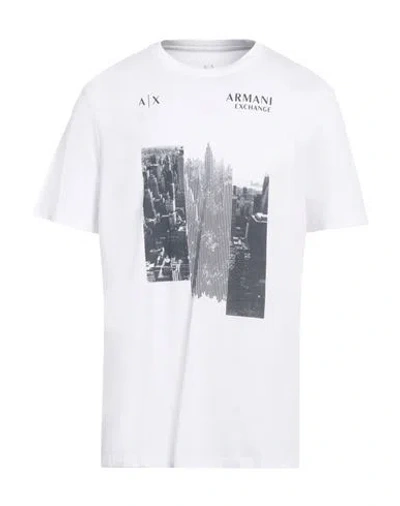 Armani Exchange Man T-shirt White Size L Cotton