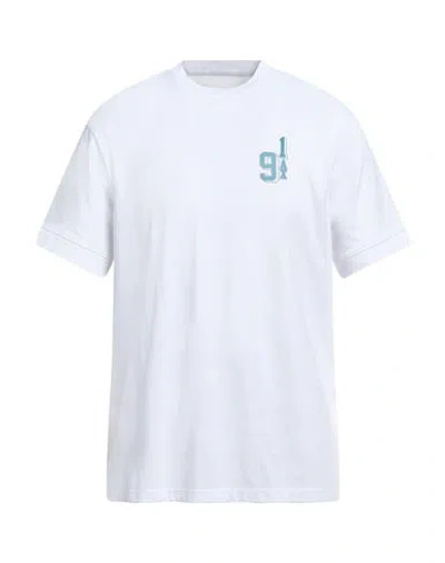 Armani Exchange Man T-shirt White Size L Cotton In Gray