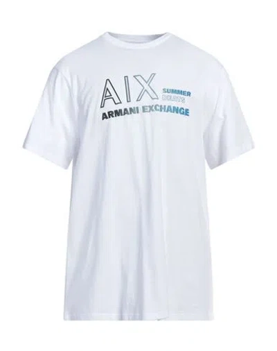 Armani Exchange Man T-shirt White Size Xxl Cotton