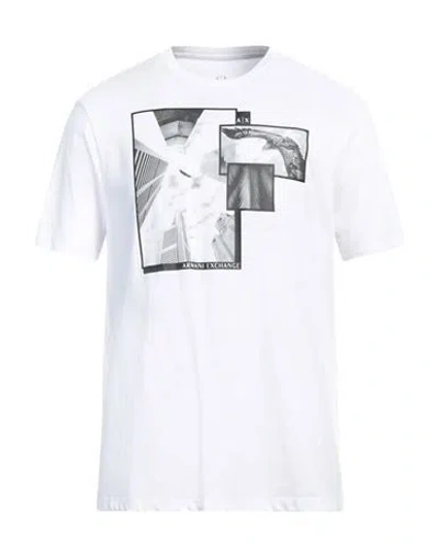 Armani Exchange Man T-shirt White Size L Cotton