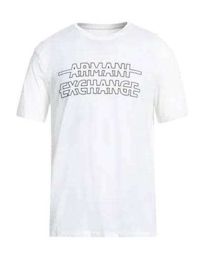 Armani Exchange Man T-shirt White Size L Cotton