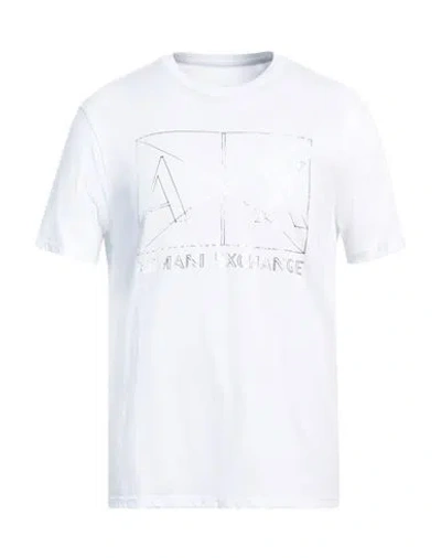 Armani Exchange Man T-shirt White Size L Cotton