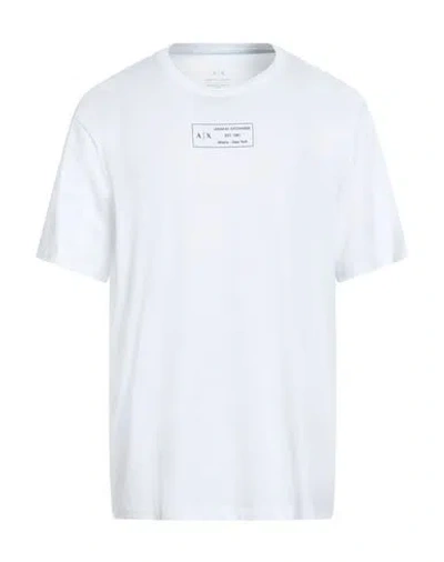 Armani Exchange Man T-shirt White Size L Cotton