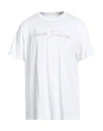 Armani Exchange Man T-shirt White Size L Cotton