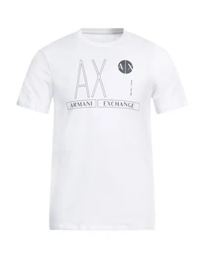 Armani Exchange Man T-shirt White Size L Cotton
