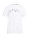 Armani Exchange Man T-shirt White Size L Cotton, Elastane