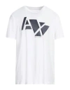 Armani Exchange Man T-shirt White Size L Organic Cotton
