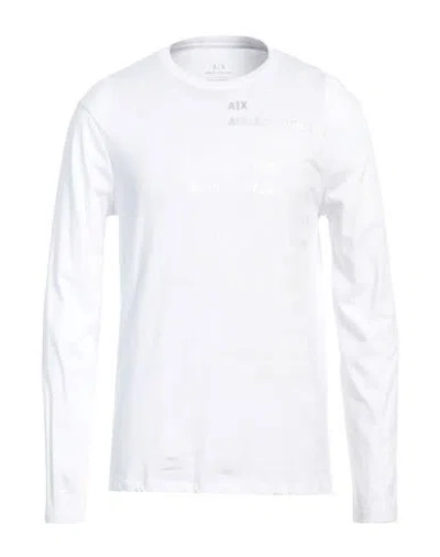 Armani Exchange Man T-shirt White Size L Organic Cotton