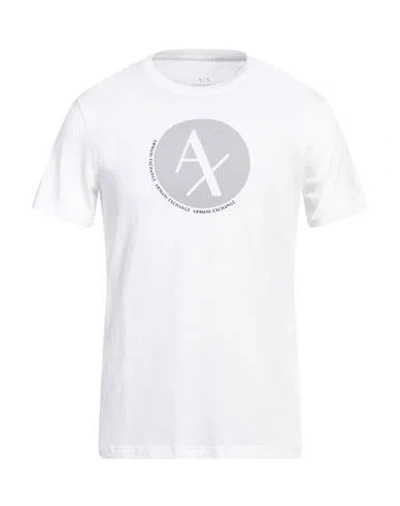 Armani Exchange Man T-shirt White Size L Pima Cotton