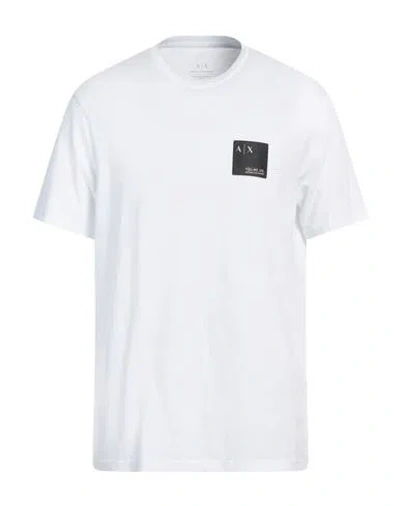 Armani Exchange Man T-shirt White Size L Pima Cotton