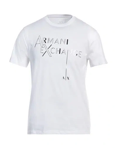 Armani Exchange Man T-shirt White Size M Cotton