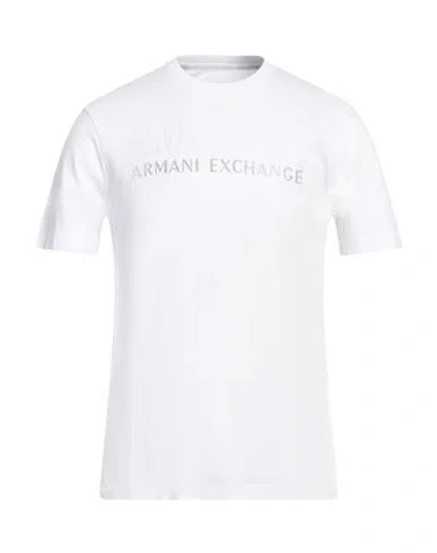 Armani Exchange Man T-shirt White Size M Cotton