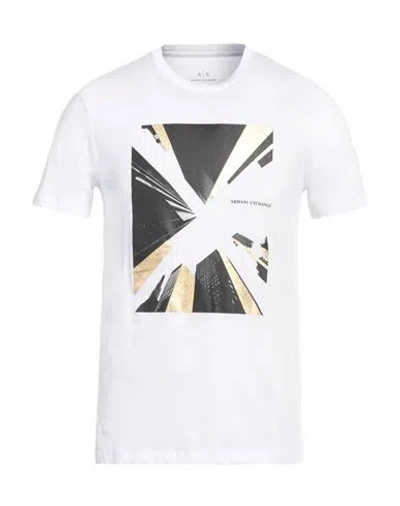 Armani Exchange Man T-shirt White Size M Cotton