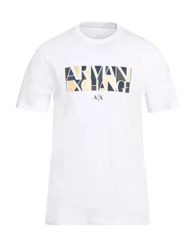 Armani Exchange Man T-shirt White Size M Cotton