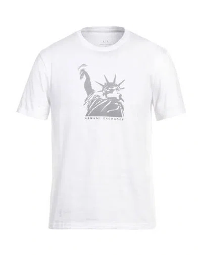 Armani Exchange Man T-shirt White Size M Cotton