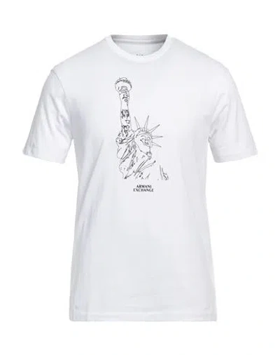 Armani Exchange Man T-shirt White Size M Cotton