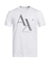 Armani Exchange Man T-shirt White Size M Cotton In White