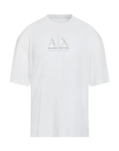 Armani Exchange Man T-shirt White Size M Cotton