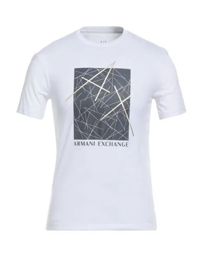 Armani Exchange Man T-shirt White Size M Cotton