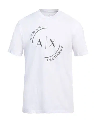 Armani Exchange Man T-shirt White Size M Cotton