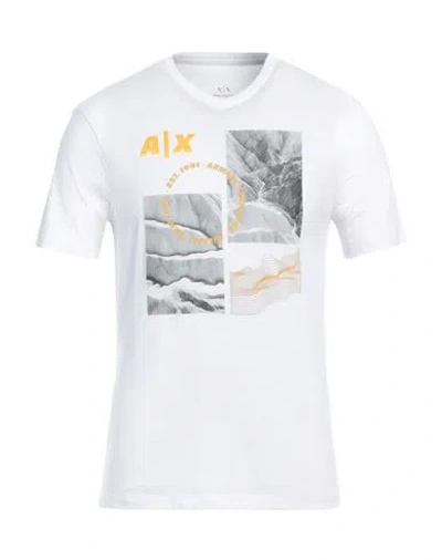 Armani Exchange Man T-shirt White Size M Cotton