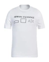 Armani Exchange Man T-shirt White Size L Cotton