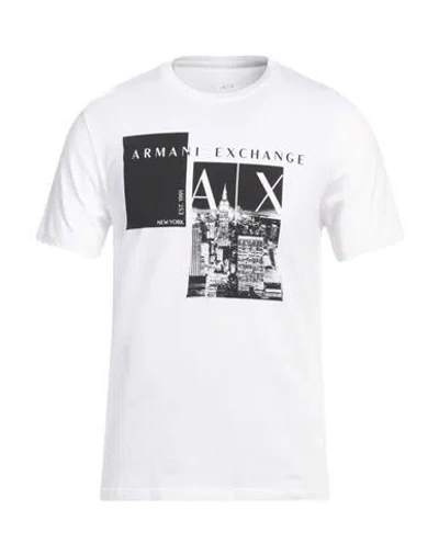 Armani Exchange Man T-shirt White Size S Cotton