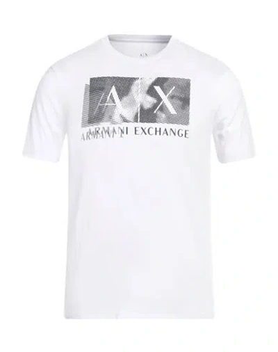 Armani Exchange Man T-shirt White Size S Cotton In White